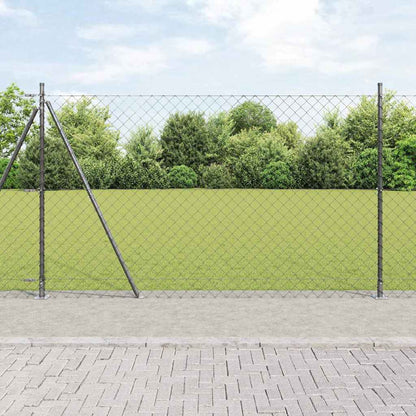 Fence Post Grey 25 x 1.6 m (60 x 60 mm mesh) Steel and PVC