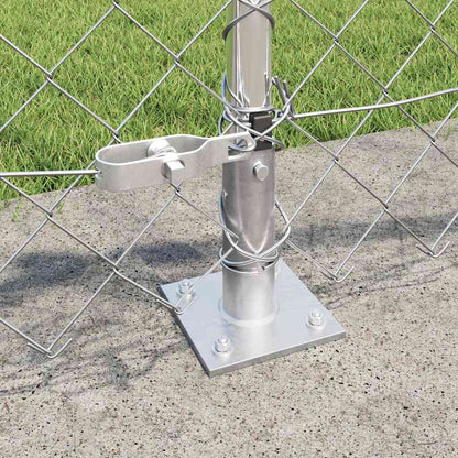 Chainlink Fence with Concrete Base 10 x 0.4 m Galvanised Steel