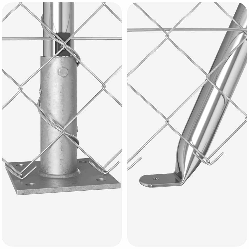 Fence Post Silver 10 x 1.5 m (60 x 60 mm mesh) Steel
