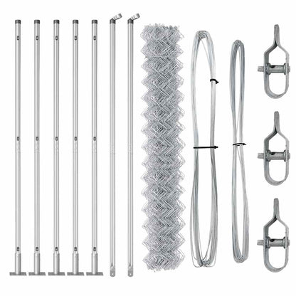 Fence Post Silver 10 x 1.5 m (60 x 60 mm mesh) Steel