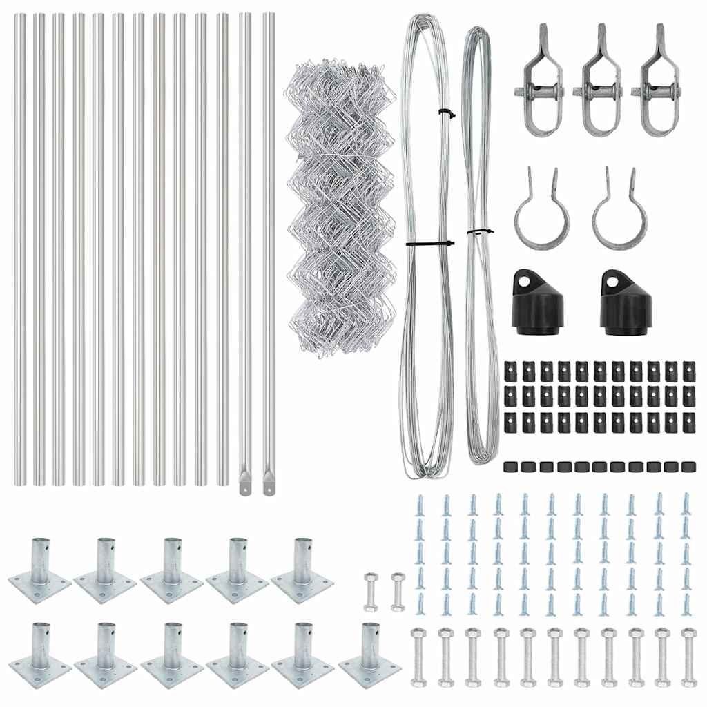 Fence Post Silver 25 x 0.6 m (40 x 40 mm mesh) Steel