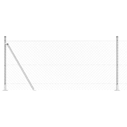 Fence Post Silver 25 x 0.8 m (60 x 60 mm mesh) Steel