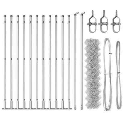 Fence Post Silver 25 x 0.8 m (60 x 60 mm mesh) Steel