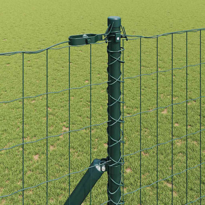 Fence with Post Green 1.6 x 10 m Steel and PVC