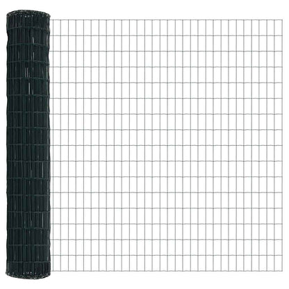 Fence with Post Green 1.6 x 10 m Steel and PVC