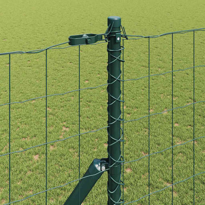 Fence with Post Green 1.5 x 10 m Steel and PVC