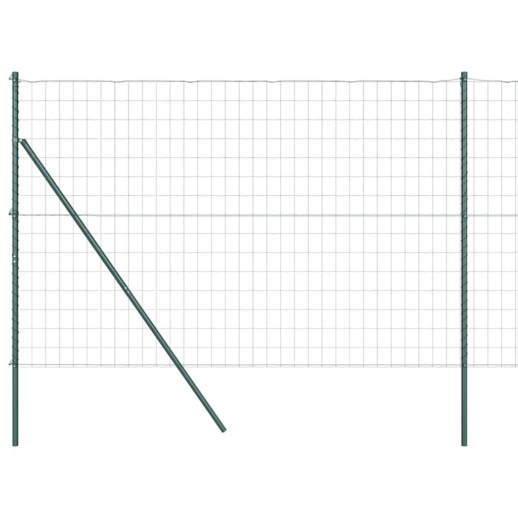 Fence with Post Green 1.5 x 10 m Steel and PVC