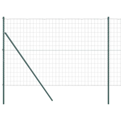 Fence with Post Green 1.5 x 10 m Steel and PVC