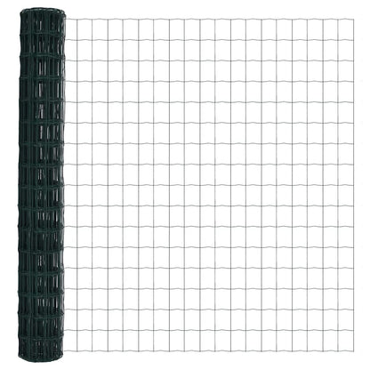 Fence with Post Green 1.5 x 10 m Steel and PVC