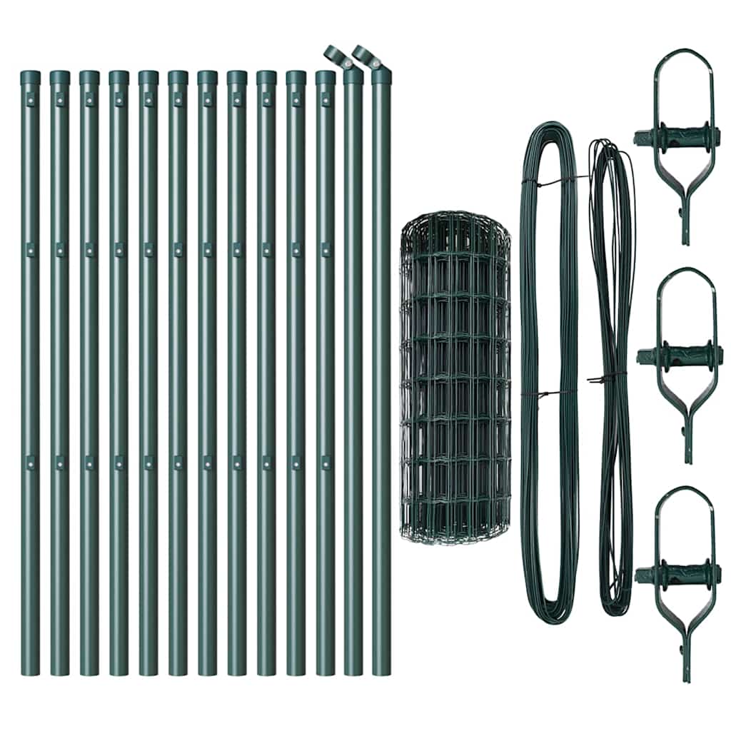 Euro Fence Ground Fix 25 x 0.8 m PVC-Coated Steel Green Mesh