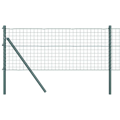 Fence with Post Green 0.6 x 50 m Steel and PVC