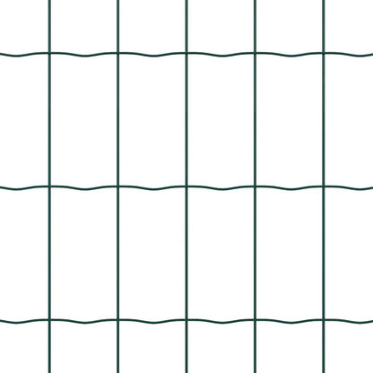 Fence with Post Green 0.6 x 50 m Steel and PVC