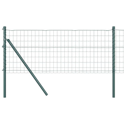 Fence with Post Green 0.6 x 50 m Steel and PVC