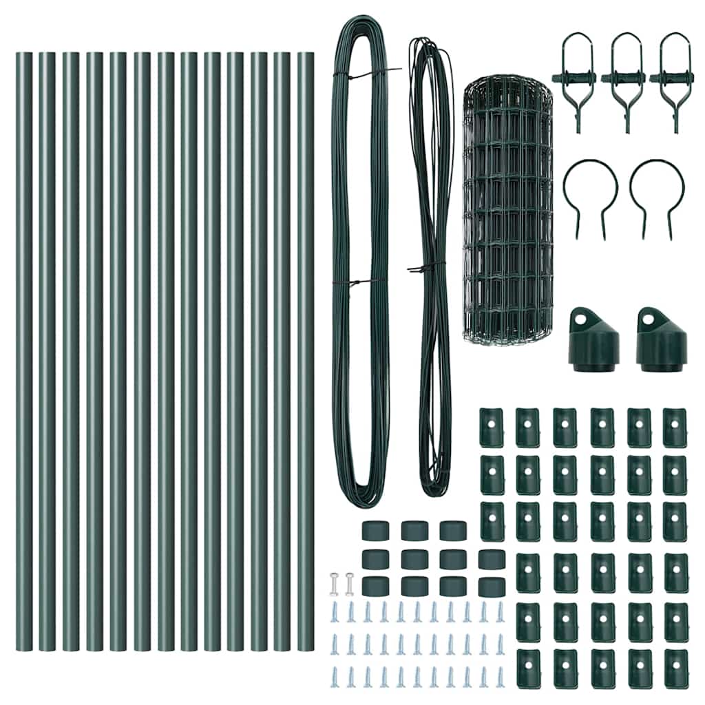 Euro Fence Ground Fix 25 x 0.8 m PVC-Coated Steel Green Mesh