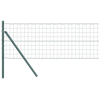Fence with Post Green 0.6 x 50 m Steel and PVC