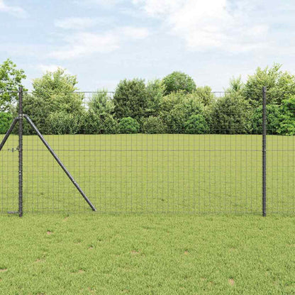 Fence with Post Grey 1.2 x 10 m Steel and PVC