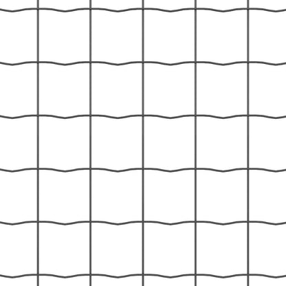 Fence with Post Grey 1.5 x 10 m Steel and PVC