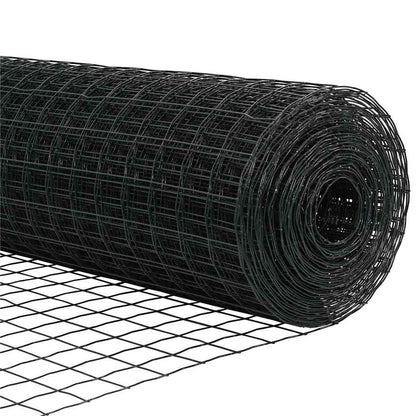 Fence with Post Grey 1.5 x 10 m Steel and PVC