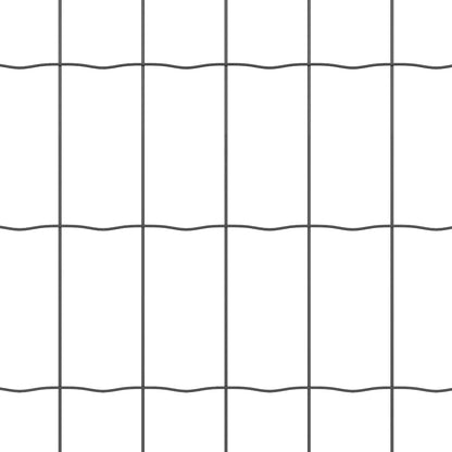 Fence with Post Grey 1.2 x 10 m Steel and PVC