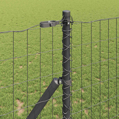 Fence with Post Grey 1.2 x 10 m Steel and PVC