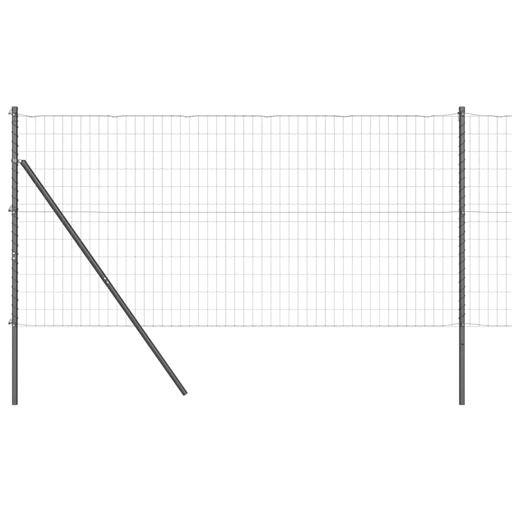 Fence with Post Grey 1.2 x 10 m Steel and PVC