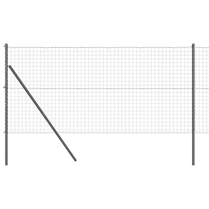 Fence with Post Grey 1.2 x 25 m Steel and PVC