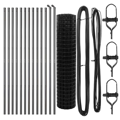 Euro Fence Ground Fix 25 x 1 m PVC-Coated Steel Grey Mesh