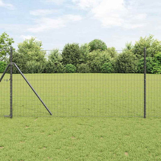 Euro Fence Ground Fix 25 x 1.2 m PVC-Coated Steel Grey Mesh