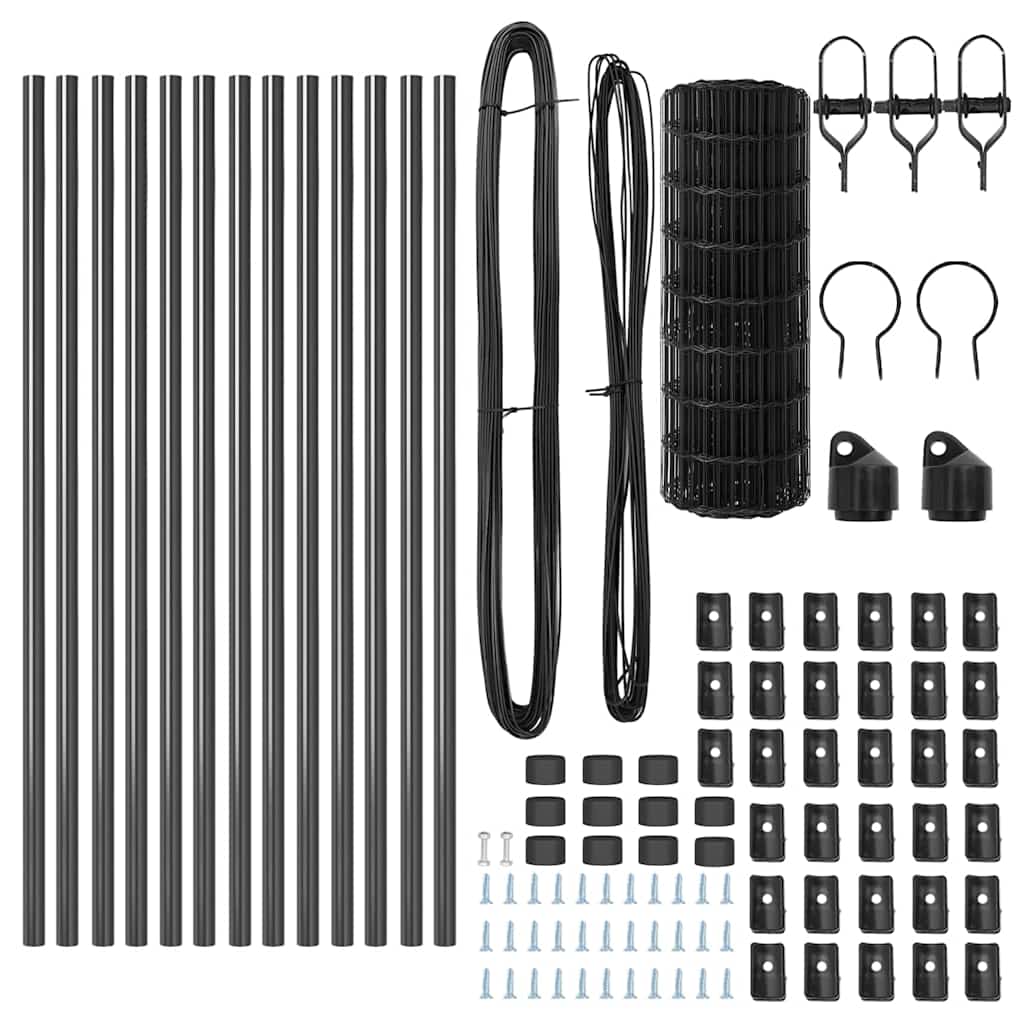 Euro Fence Ground Fix 25 x 0.6 m PVC-Coated Steel Grey Mesh