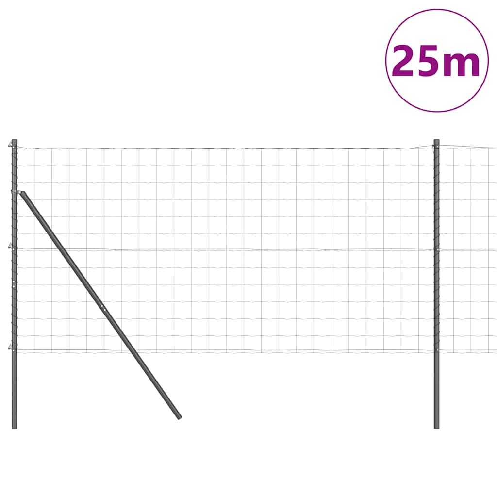 Euro Fence Ground Fix 25 x 1 m PVC-Coated Steel Grey Mesh