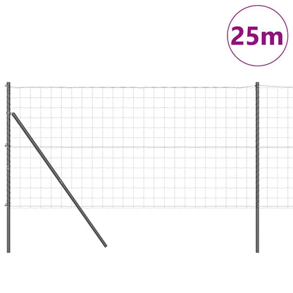 Euro Fence Ground Fix 25 x 1 m PVC-Coated Steel Grey Mesh