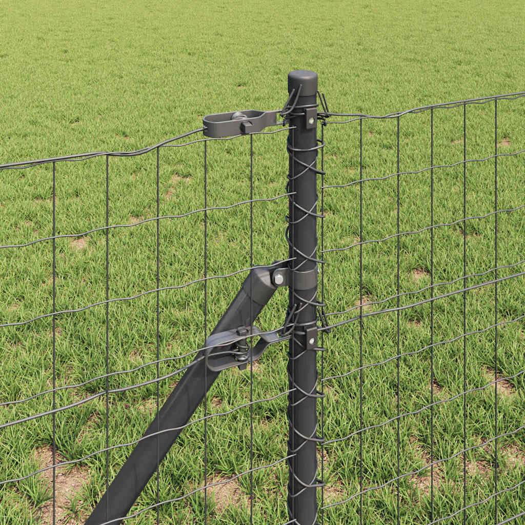 Euro Fence Ground Fix 50 x 0.4 m PVC-Coated Steel Grey Mesh