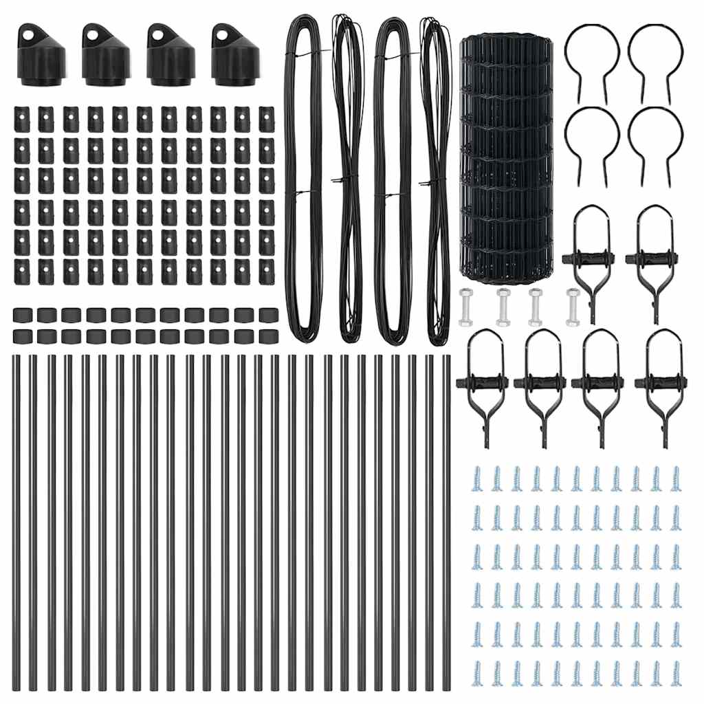 Euro Fence Ground Fix 50 x 0.6 m PVC-Coated Steel Grey Mesh