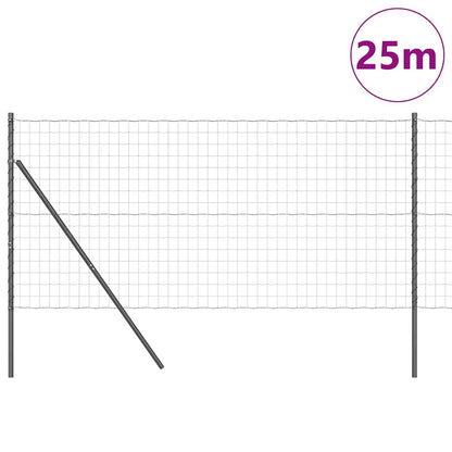 Euro Fence Ground Fix 25 x 1 m PVC-Coated Steel Grey Mesh