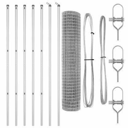 Outdoor Euro Fence Ground Fix 10 x 1.6 m Galvanised Steel Mesh