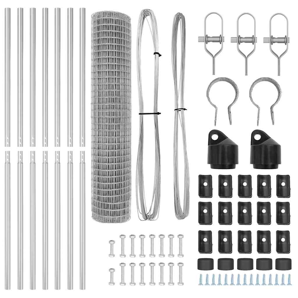 Outdoor Euro Fence Ground Fix 10 x 1.6 m Galvanised Steel Mesh