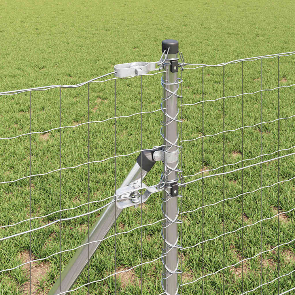Euro Fence Ground Fix 10 x 0.4 m Galvanised Steel Silver Mesh