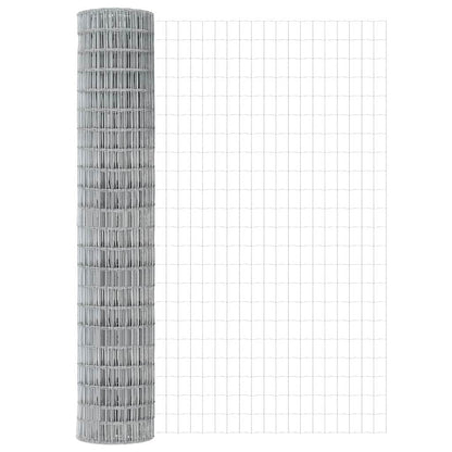 Fence with Post Silver 1.6 x 10 m Steel and PVC