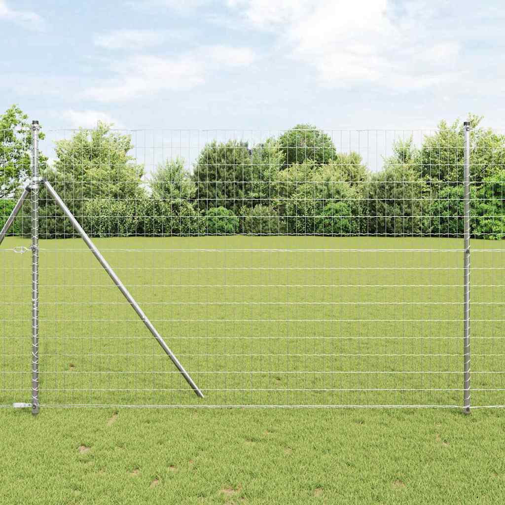 Outdoor Euro Fence Ground Fix 10 x 1.5 m Galvanised Steel Mesh