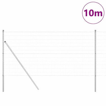Euro Fence Ground Fix 10 x 1.4 m Galvanised Steel Silver Mesh