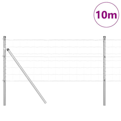Outdoor Euro Fence Ground Fix 10 x 0.8 m Galvanised Steel Mesh