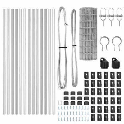 Outdoor Euro Fence Ground Fix 25 x 0.6 m Galvanised Steel Mesh