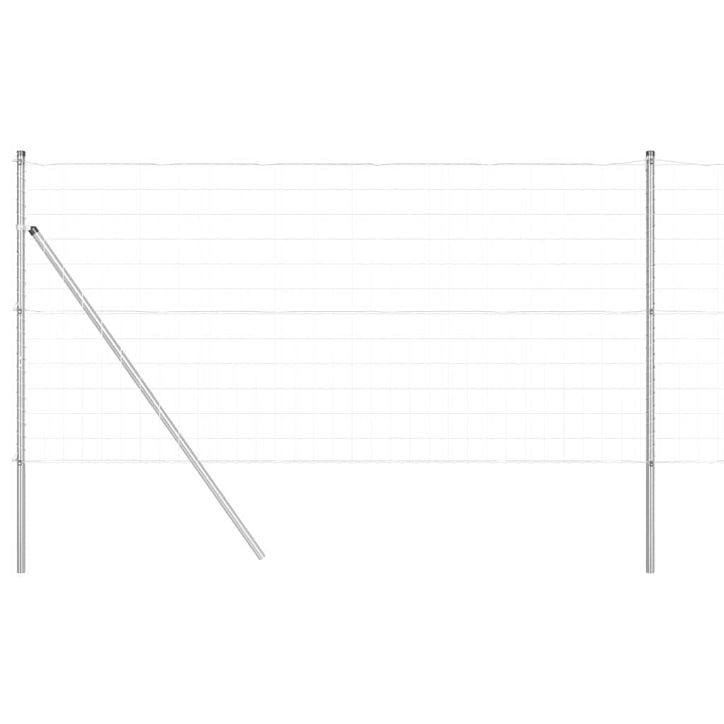 Euro Fence Ground Fix 25 x 1.2 m Galvanised Steel Silver Mesh
