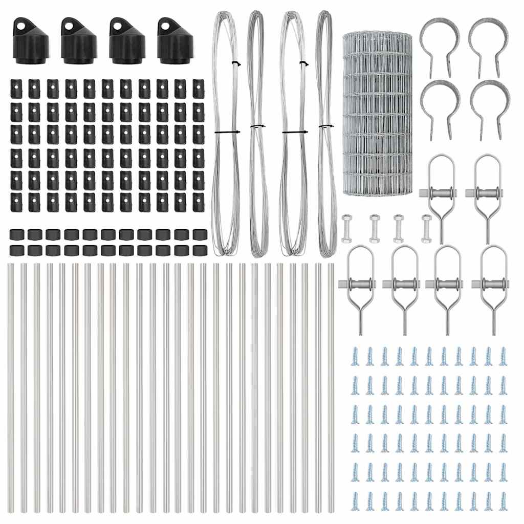 Outdoor Euro Fence Ground Fix 50 x 0.6 m Galvanised Steel Mesh