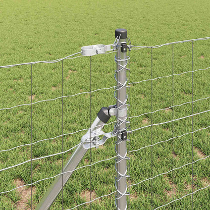 Fence with Post Silver 0.6 x 50 m Steel and PVC