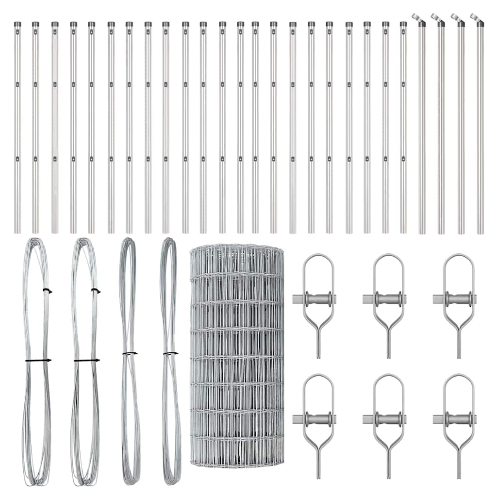 Outdoor Euro Fence Ground Fix 50 x 0.6 m Galvanised Steel Mesh