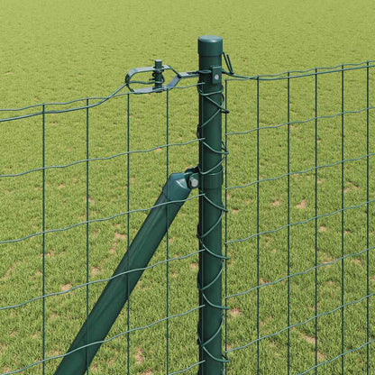 Euro Fence with Spikes 10 x 1.5 m PVC-Coated Steel Green Mesh