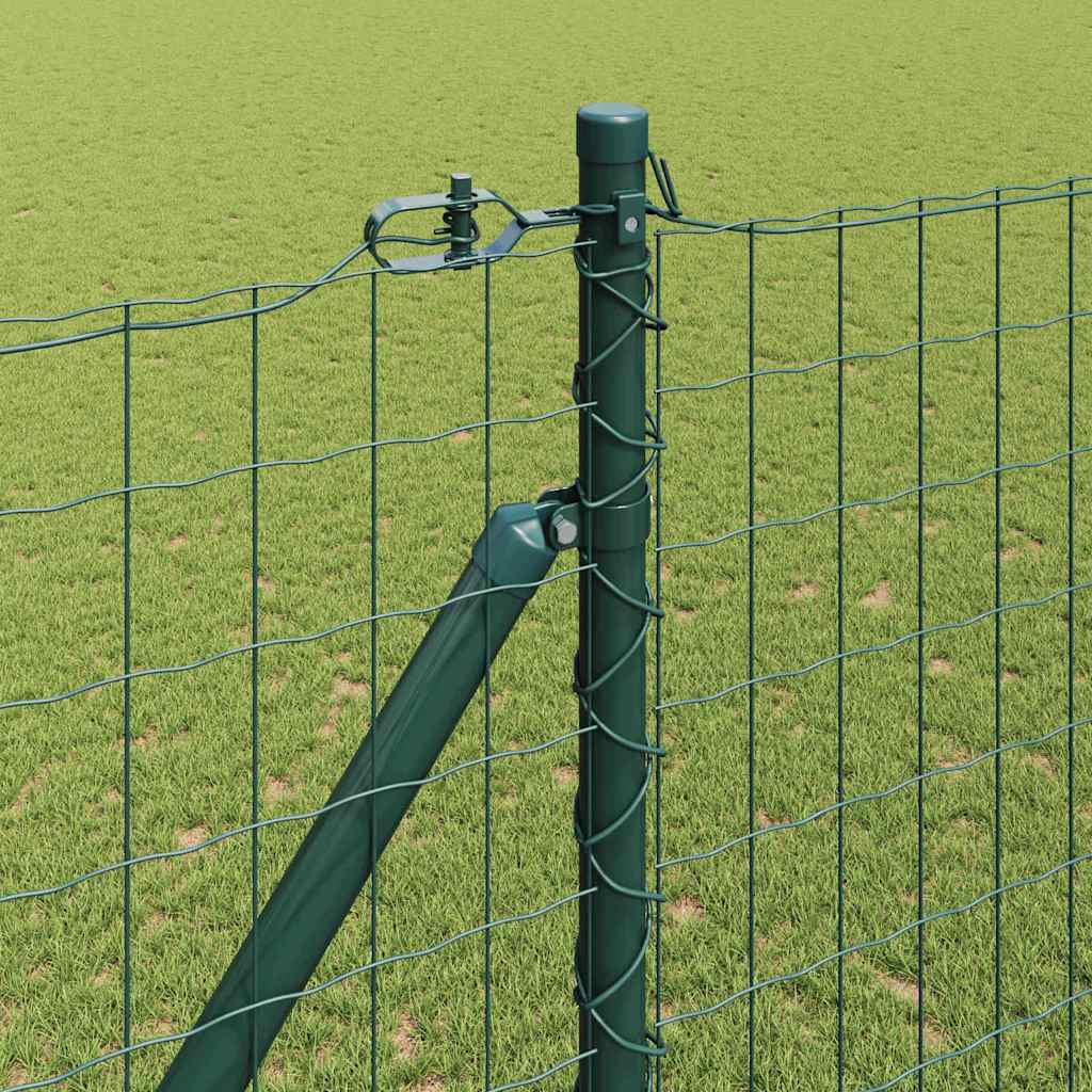 Euro Fence with Spikes 10 x 1.6 m PVC-Coated Steel Green Mesh