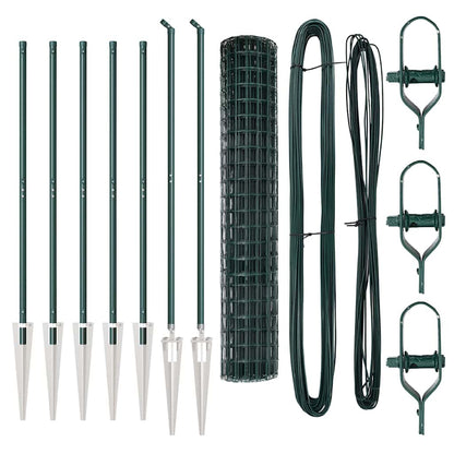 Euro Fence with Spikes 10 x 1.6 m PVC-Coated Steel Green Mesh