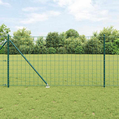 Euro Fence with Spikes 10 x 1.2 m PVC-Coated Steel Green Mesh